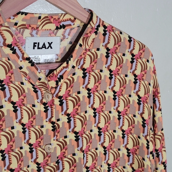 Flax Patterned Long Sleeve Shirt - Picture 3 of 5